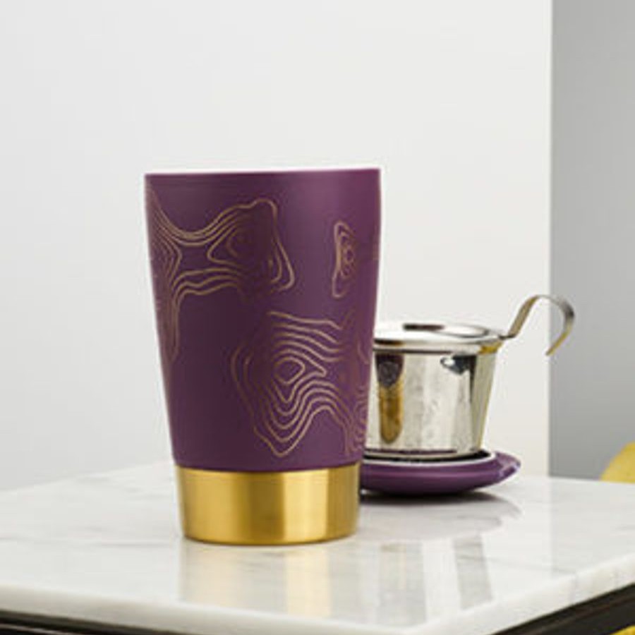 Alle Categorieen Van Bruggen Thee Teaeve Dubbelwandige Mokken | Tea Eve Purple Metal Mok