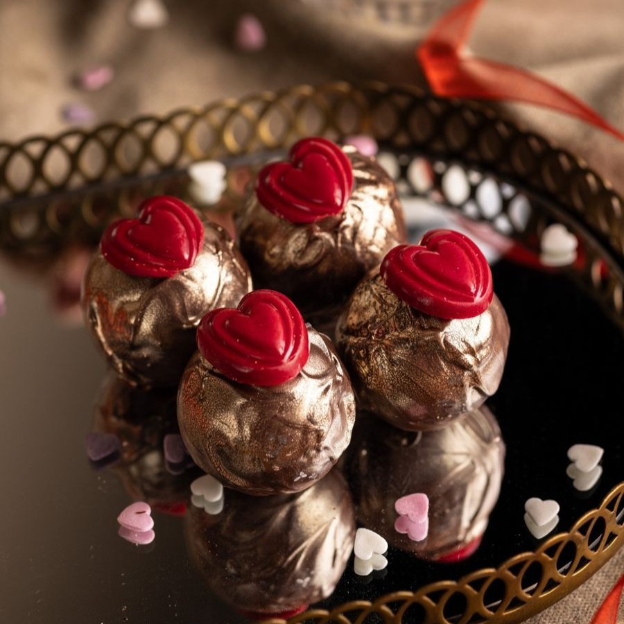 Valentijn Cadeaus Van Bruggen Thee | Choco Bombs Valentijn, Moederdag, Liefde 4X Chocobom 'Love'