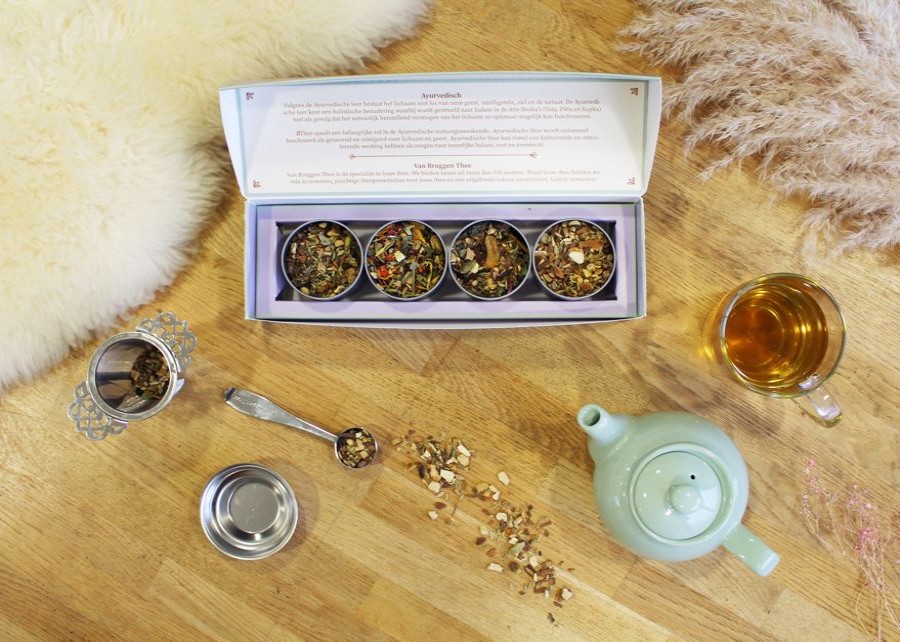 Theepakket Van Bruggen Thee | Ayurvedische Kruidenthee Cadeaubox Balans Chakra Yin Yang