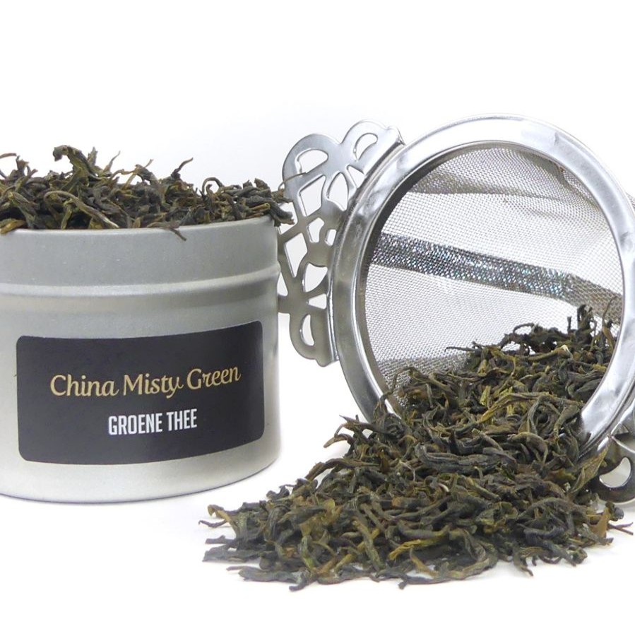 Winter Thee Van Bruggen Thee | 100 Gram China Misty Green Groene Losse Thee China Misty Green